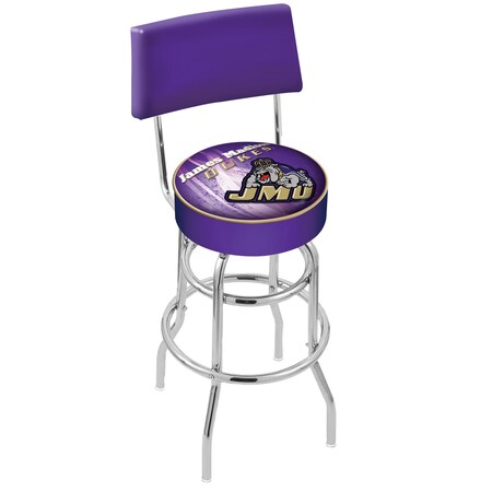 Holland Bar Stool Co 25" Chrome 2-Ring James Madison Swivel Bar Stool, Back L7C425JmsMad-D2